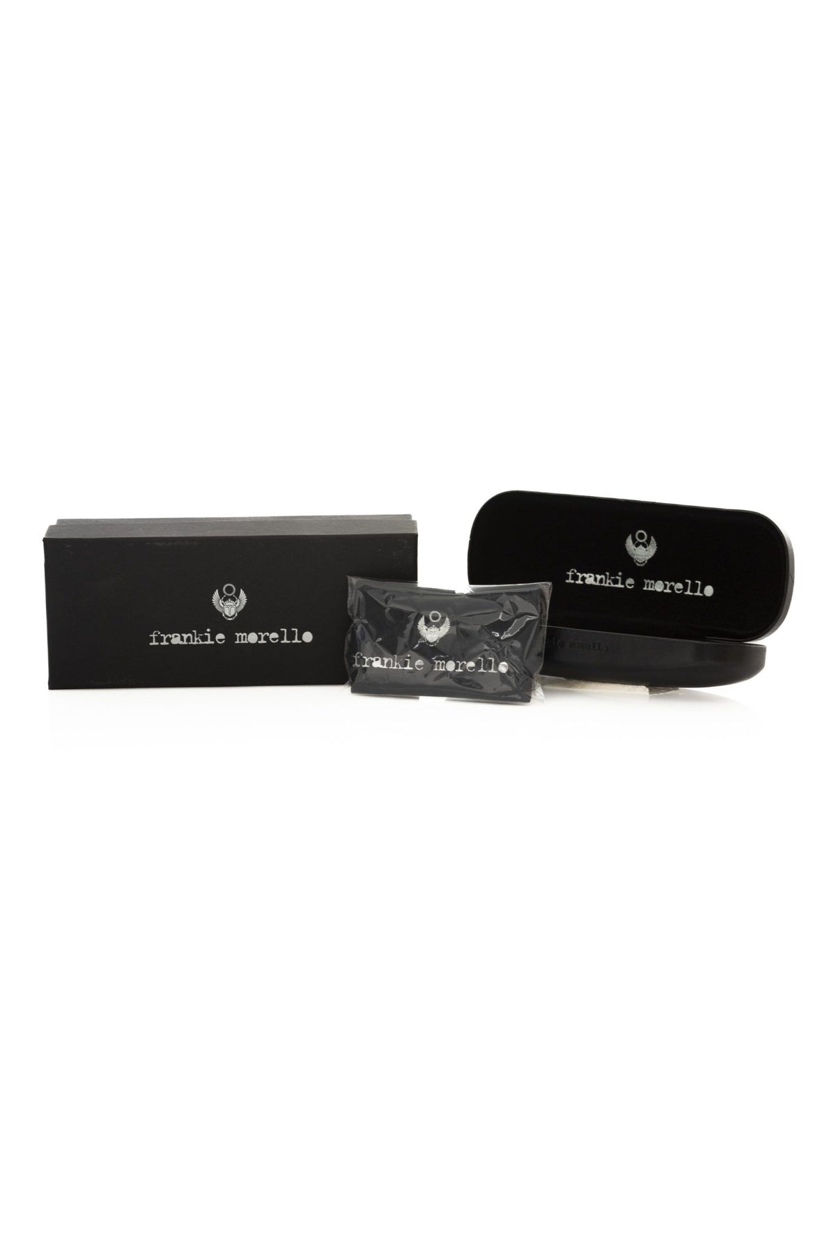 Frankie Morello Silver Metallic Fiber Men's Sunglass