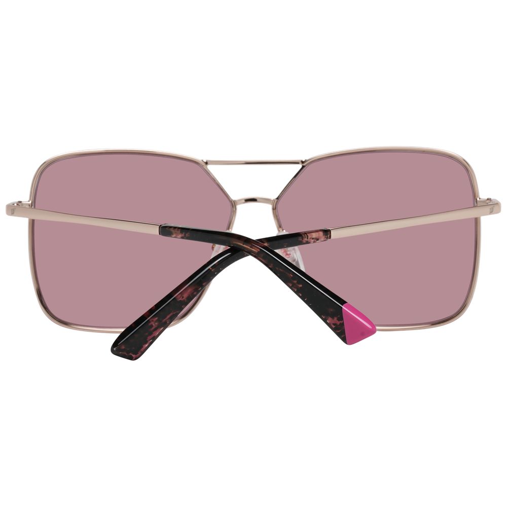 Web Rose Gold Metal Sunglasses