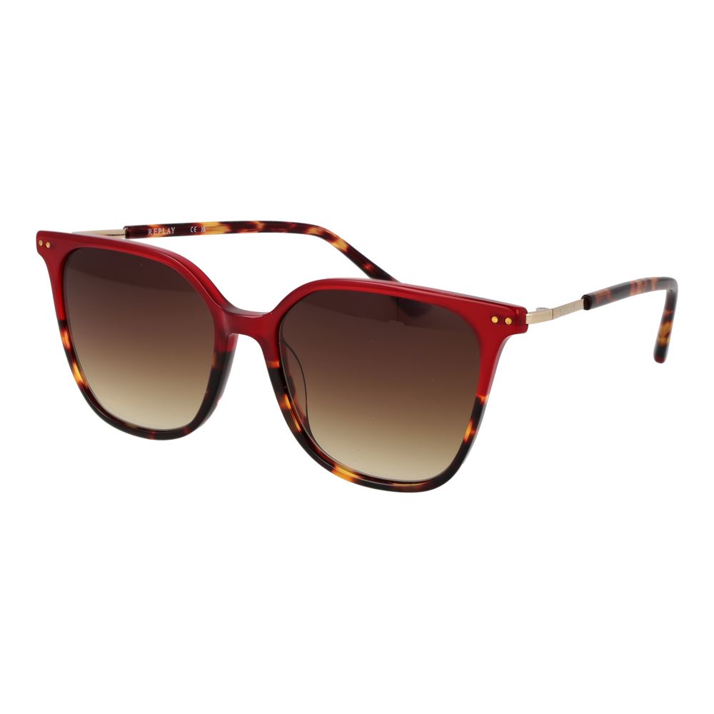 Replay Red Plastic Sunglasses
