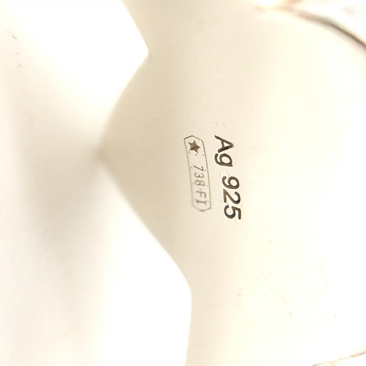 Gucci Sterling Silver Heart Trademark Ring, US Size 5.5